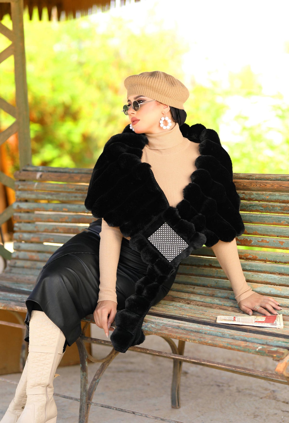 Faux Fur Shawl – 5050