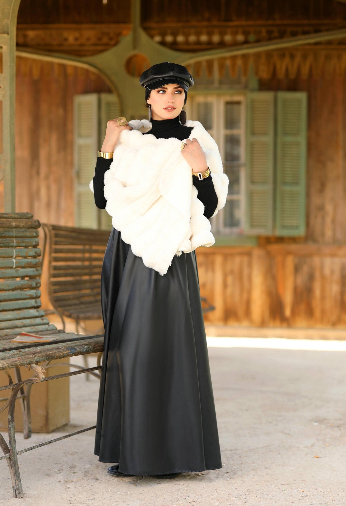 Faux Fur Shawl – 5045